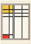 Piet Mondrian lithograph "Opposition of Lines, Red and Yellow"