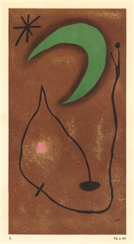 Joan Miro pochoir, 1953, Pierre Matisse Gallery