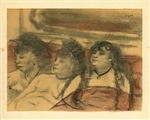 Edgar Degas monotype "Trois Femmes de face"