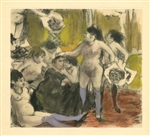 Edgar Degas monotype "La Fete de la Patronne"
