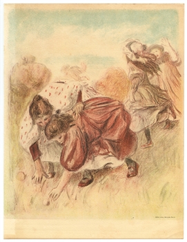 Pierre-Auguste Renoir lithograph "Enfants jouant a la balle"