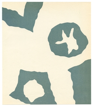 Jean Hans Arp original woodcut, 1949