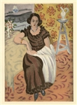 Henri Matisse "Femme en robe brune" pochoir