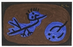 Paul Klee pochoir "Bleu Osieau Courge"