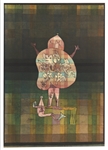 Paul Klee pochoir "Ventriloque criant dans le marais"
