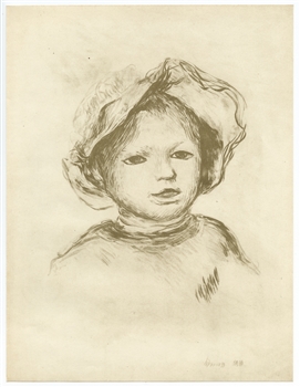 Pierre-Auguste Renoir lithograph Portrait d'enfant