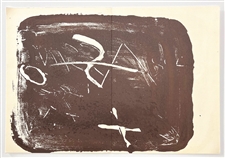 Antoni Tapies lithograph, 1974