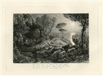 Samuel Palmer original etching "Moeris and Galatea" Eclogue 9