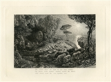 Samuel Palmer "Moeris and Galatea" Eclogue 9 original etching
