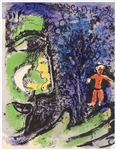 Marc Chagall original lithograph "Le Profil et l'enfant rouge"