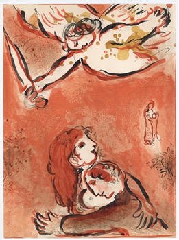 Marc Chagall "The Face of Israel" Bible lithograph | lithographie