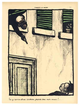 Felix Vallotton original lithograph "Crimes et ChÃ¢timents"