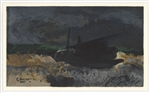 Georges Braque lithograph "Barque sur les galets"