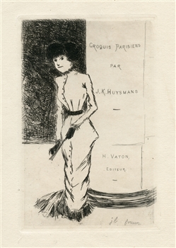 Jean-Louis Forain original etching "Croquis Parisiens"