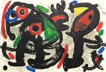 Joan Miro "Ronde de nuit" Nightwatch, original lithograph, 1970