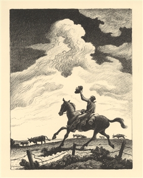 Thomas Hart Benton lithograph