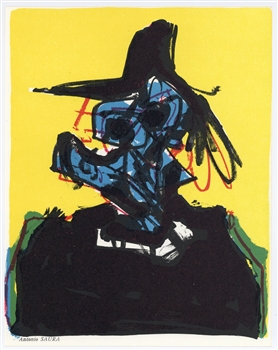 Antonio Saura Atares original lithograph, 1967