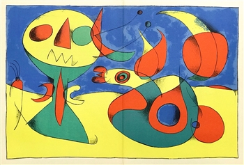 Joan Miro Oiseau Zephyr original lithograph, 1956