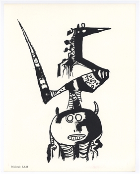Wifredo Lam original lithograph, 1967
