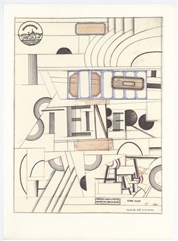 Saul Steinberg lithograph