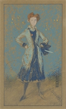 James Whistler lithograph "The Blue Girl"