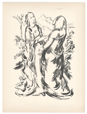 Karl Caspar lithograph Visitation Heimuchung