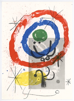 Joan Miro lithograph, derriere le miroir, 1965