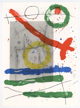 Joan Miro lithograph, derriere le miroir, 1965