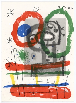 Joan Miro lithograph, derriere le miroir, 1965