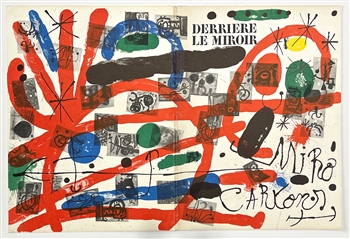 Joan Miro lithograph, derriere le miroir, 1965