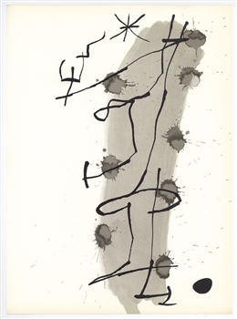Joan Miro lithograph 1967, derriere
