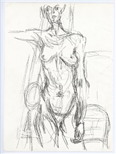 Alberto Giacometti original lithograph, 1961, derriere