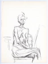 Alberto Giacometti original lithograph, 1961, derriere