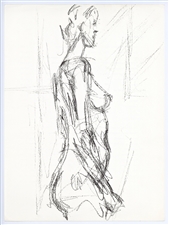 Alberto Giacometti original lithograph, 1961, derriere