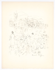 Raoul Dufy lithograph Vins, fleurs et flammes