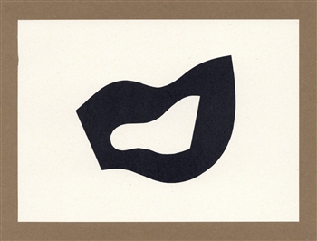 Jean Hans Arp lithograph Pensieri Poesie Disegni Collages