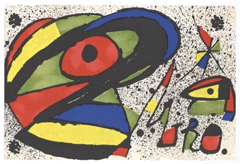 Joan Miro lithograph Homage to Gaudi