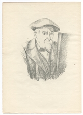 Paul Cezanne "Self Portrait" lithograph