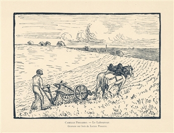 Camille Pissarro | Lucien Pissarro "Le Laboureur" woodcut