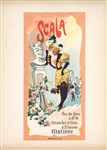 Antique 1897 French lithograph poster "Scala"