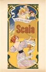 Antique 1897 French lithograph poster "Scala"
