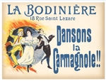 Antique 1897 French lithograph poster "La Bodiniere"
