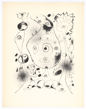 Joan Miro surrealist lithograph