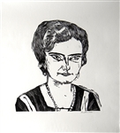 Max Beckmann Bildnis Frau H.M. Naila signed original woodcut