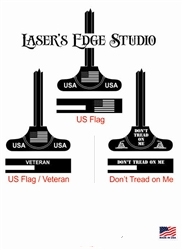 Laser Engraved Flag 01 design Charging Handles