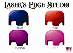 Engraved Red, Blue, Pink, Purple Back slide plate for Glock