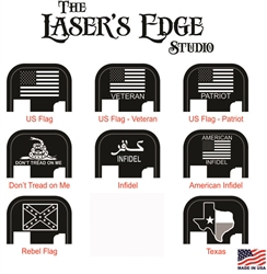 Engraved Glock Back Plate Flag Patterns