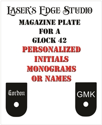 Engraved Glock 42 Magazine Plates specialty pattern