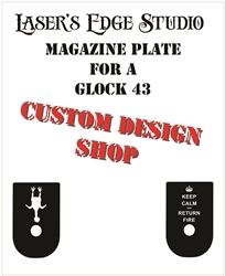 Glock 43 Engraved Magazine Plate - Custom