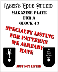 Engraved Glock 43 Magazine Plate - Specialty